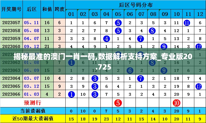 揭秘最准的澳门一肖一码,数据解析支持方案_专业版20.725