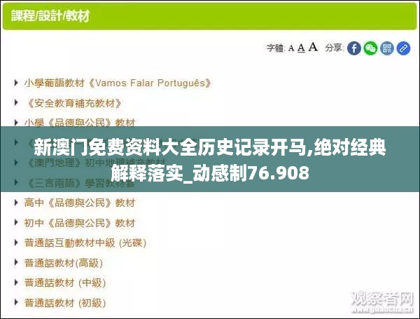 新澳门免费资料大全历史记录开马,绝对经典解释落实_动感制76.908